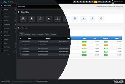 sPOS Admin | Sistema de Facturación e Inventario y Tienda Online